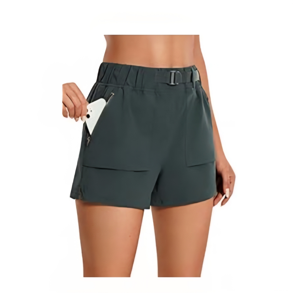 Large Women's Outdoor Shorts in Green